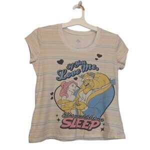 Disney Store Ladies Pajama TOP Beauty and the Beast XS